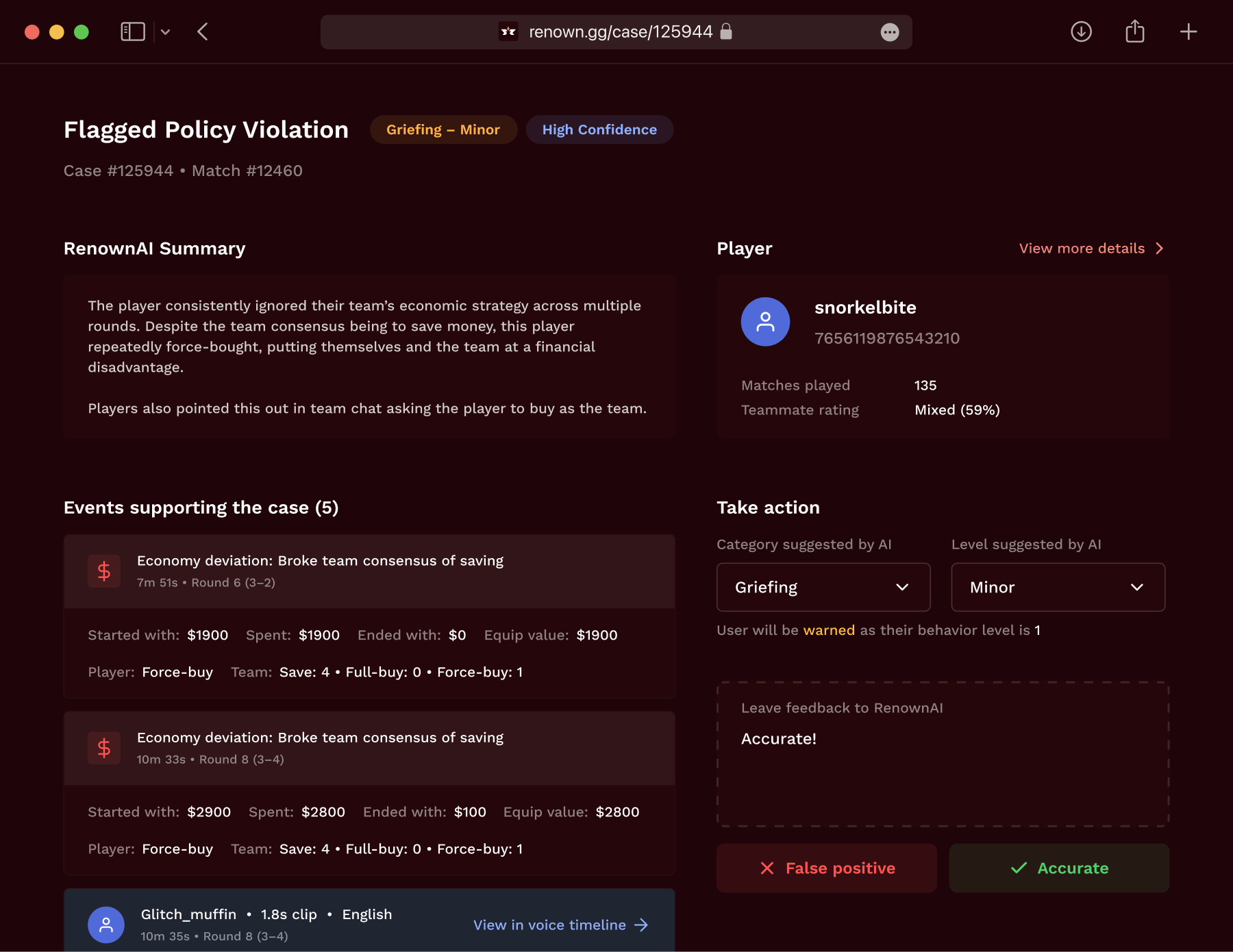 Moderator dashboard #1