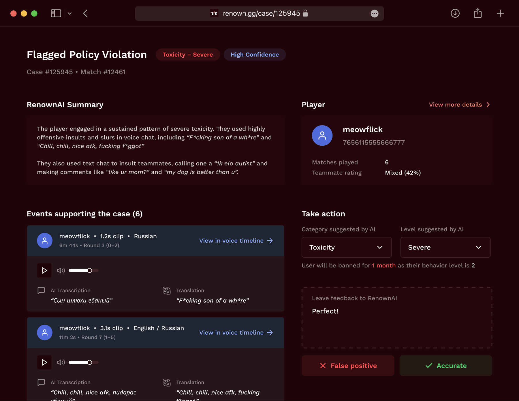 Moderator dashboard #2